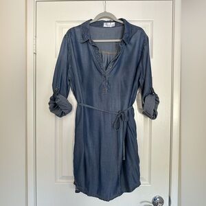 Time and Tru Relaxed Fit Button Down Shirt Denim Dress | XL (16-18) | NWT